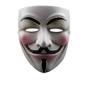 NEVLANTII V for Vendetta Guy Fawkes Mask Quality Anonymous Mask Halloween Costume Hackers Mask Cosplay Party Mask One Size - Glow-Paradise