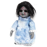 HOHO Halloween Decorations Scary Creepy Doll Baby Ghost Voice-Activated Induction with Horrible Sound Walking Doll Flashing Red Led 12 inch - Glow-Paradise
