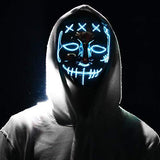 JUEYINGBAILI Scary Purge Costume Mask- Light Up Led Cosplay Creepy Masks- Cosplay Costumes- Purge Masks- Costume Masks - Glow-Paradise