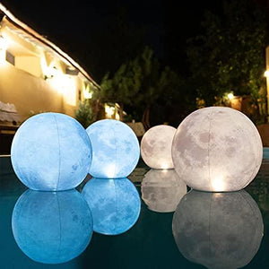 TIALLY Full Moon Floating Pool Lights Solar Powered - 14