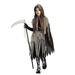 Grim Reaper Girl Costume Glow in the dark for Halloween (X-Large( 12 - 14 yr )) - Glow-Paradise