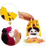 LOKIPA Halloween Drawstring Treat Bags for Kids, 72 Pcs Small Plastic Candy Goody for Kids Trick or Treat Halloween Party Favors - Glow-Paradise