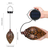 Hanging Solar Lanterns, Garden Solar Lights Outdoor, Waterproof Metal Solar Powered LED Lanterns Decorative for Pathway Patio Yard Walkway - Glow-Paradise
