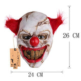 Halloween Latex Clown Mask With Hair for Adults,Halloween Costume Party Props Masks (red hair) - Glow-Paradise