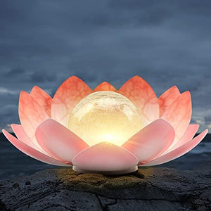 Solar Light Outdoor , Metal Glass Decorative Waterproof Garden Light LED Solar Flower Lights for Patio , Lawn,Walkway,Tabletop,Ground - Glow-Paradise