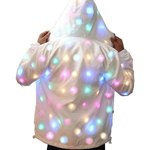 Unisex Light Up LED Jacket American Sizes Adult Kids Clothing Apparel Outfit Dance Club Rave Glow - Men XL - Glow-Paradise