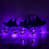 Halloween Lights,Makion Halloween Decorations Fairy Lights 2.5M/8.2FT 10 Led Witch with Hat Lanterns Battery Powered String Lights - Glow-Paradise