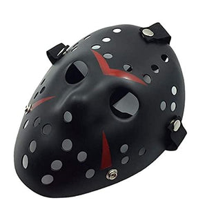 Wen XinRong Jason Mask Halloween Costume Horror Mask Cosplay Costume Mask Party Masquerade Props Mask (Black) - Glow-Paradise