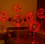 10 PACKS LED Bobo Balloons,Transparent LED Light Up Balloons,Helium Style Glow Bubble Balloons with String Lights for Party Birthday Wedding Festival Decorations (Red) - Glow-Paradise