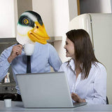 Molezu Halloween Deluxe Mask Duck Head Mask Latex Animal Mask Novelty Duck bill costume (huaya) - Glow-Paradise