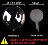 LED Light Up Bobo Baloons 10 Packs, 20 Inches Clear Helium Transparent Balloons 15 pcs, Glow in The Dark Ballons for Christmas Wedding Birthday Valentines Day Halloween Party Decoration - Glow-Paradise