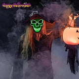 Halloween Led Mask Scary Halloween Costumes for Boys Halloween Festival Party with 3 Flash Modes Forest Green - Glow-Paradise