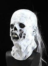 RAPGET Horror Mask Zombie Mask Creepy Mask Old Man Mask Halloween Novelty Costume Party Latex Full Head Mask Zombie Cosplay Props(white) - Glow-Paradise