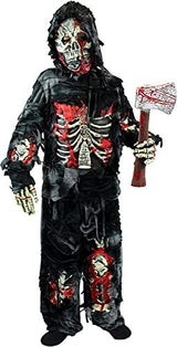 Spooktacular Creations Zombie Deluxe Costume for Child with Bloody Axe (S(5-7)) - Glow-Paradise