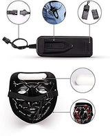 Depointer Halloween Scary Mask Cosplay Led Costume Mask EL Wire Light up Halloween Festival Party, Pink/Green - Glow-Paradise