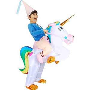 FENWOOH Alien Inflatable Costumes Fancy Costume Halloween Cosplay Fantasy Costume Adult/Kids (Unicorn-Kids) - Glow-Paradise