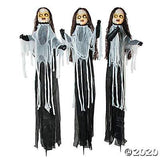 Light Up Halloween Outdoor Spooky Dolls - Set of 3 Yard Decorations - 5 Feet Tall - Glow-Paradise