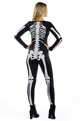 Tipsy Elves Women’s Skeleton Halloween Long Sleeve Bodysuit Costume Size X-Large - Glow-Paradise