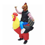 Molezu Rooster Mask,Halloween Novelty Costume Party Latex Animal head Mask Chicken Cock Cosplay Props,White (A) (B) - Glow-Paradise