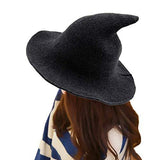 Edoneery Halloween Witch Hat for Women Wide Brim Foldable Pointed Cap for Halloween Party Costume Accessory - Glow-Paradise