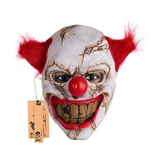 Halloween Latex Clown Mask With Hair for Adults,Halloween Costume Party Props Masks (red hair) - Glow-Paradise