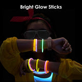 300 Ultra Bright Glow Sticks Bracelets and Necklaces - Halloween Glow in The Dark Party Supplies Decorations - Bulk 8" Glowsticks Party Favors Pack - Glow-Paradise