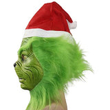 Christmas Mask Deluxe Latex Comedy Movie Halloween Party Props Green (mask) - Glow-Paradise