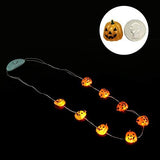 Halloween Eve Costume Party Accessories, Lighting Up LED Necklace Set of 3, Ghost, Jack O Lantern Pumpkin, Skull for Trick or Treating Door to Door Parade Procession - Glow-Paradise