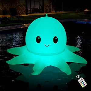 SEMANJLL 2 PCS Floating Pool Lights,16 Colors Changing Remote Control LED Ball Lights,16