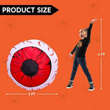 Joiedomi 3ft Inflatable Large Set of Eyes, Halloween Inflatable Light Up Eyeball with Build-in LEDs, Blow Up Inflatable for Halloween Party Indoor, Outdoor, Yard, Garden, Lawn Decorations (Red) - Glow-Paradise