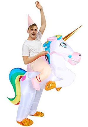 FENWOOH Alien Inflatable Costumes Fancy Costume Halloween Cosplay Fantasy Costume Adult/Kids (Unicorn-Adult) - Glow-Paradise