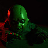 AW Animated Crawling Baby Zombie Scary Ghost Baby Doll Halloween Haunted House Decor Sound Sensor Flashing Eyes - Glow-Paradise