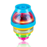 PROLOSO 15-Pack LED Light Up Flashing UFO Spinning Tops with Gyroscope Novelty Bulk Toys Party Favors - Glow-Paradise