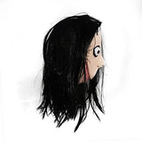Molezu Horror Devil Mask with Long Hair,Scary Challenge Games Evil Costume Halloween Creepy Cosplay Party Decoration Props… (D) - Glow-Paradise