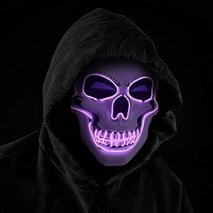 Halloween Mask LED Light up Costumes Scary Mask for Party Supplies Favor - Glow-Paradise