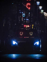 Depointer Halloween Scary Mask Cosplay Led Costume Mask EL Wire Light up Halloween Festival Party(Red) - Glow-Paradise