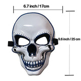 halloween Masks Scary Masks for Adults Festival Party with 3 Flash Modes Blue led face mask for Halloween Dance Party Birthday - Glow-Paradise