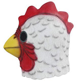Molezu Rooster Mask,Halloween Novelty Costume Party Latex Animal head Mask Chicken Cock Cosplay Props,White (White) - Glow-Paradise