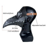 Stegosaurus Plague Doctor Bird Mask Long Nose Beak Cosplay Steampunk Halloween Costume Props Latex Material - Glow-Paradise