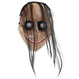 Molezu Horror Devil Mask with Long Hair,Scary Challenge Games Evil Costume Halloween Creepy Cosplay Party Decoration Props… (E) - Glow-Paradise