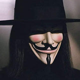 NEVLANTII V for Vendetta Guy Fawkes Mask Quality Anonymous Mask Halloween Costume Hackers Mask Cosplay Party Mask One Size - Glow-Paradise