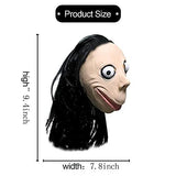 Molezu Horror Devil Mask with Long Hair,Scary Challenge Games Evil Costume Halloween Creepy Cosplay Party Decoration Props… (D) - Glow-Paradise