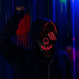 Halloween Mask LED Light up Costumes Scary Mask for Party Supplies Favor (Red pirate) - Glow-Paradise