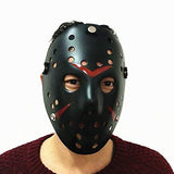 Wen XinRong Jason Mask Halloween Costume Horror Mask Cosplay Costume Mask Party Masquerade Props Mask (Black) - Glow-Paradise