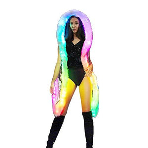 Sequin Jacket – LED Faux-Fur-Coat-Light-Up-Vest-Hoodie Smart-Glowing-Rave-Costume-Clothing-For-Women-Men-Festival-Outfit - Glow-Paradise