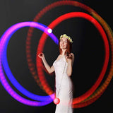 LED Poi Ball Swirling Light Rave Toy (Set of 2) Color Changing Poi Balls - Glow-Paradise