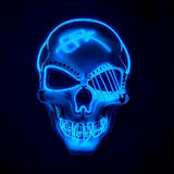 Halloween Mask LED Light up Costumes Scary Mask for Party Supplies Favor (Blue skull) - Glow-Paradise