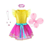 Girls Dress up Trunk Princess Set, Jeowoqao 24 PCS Pretend Play Costume Set, Fairytale, Supergirl, Princess, Rainbow Unicorn Costume for Toddler/Little Girls Ages 3-5yrs - Glow-Paradise