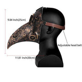 Stegosaurus Plague Doctor Bird Mask Long Nose Beak Cosplay Steampunk Halloween Costume Props Latex Material - Glow-Paradise