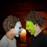 Scary Halloween Mask Smiling Demons Horror Mask Scariest Creepy White Mask with Eye for Evil Cosplay - Glow-Paradise